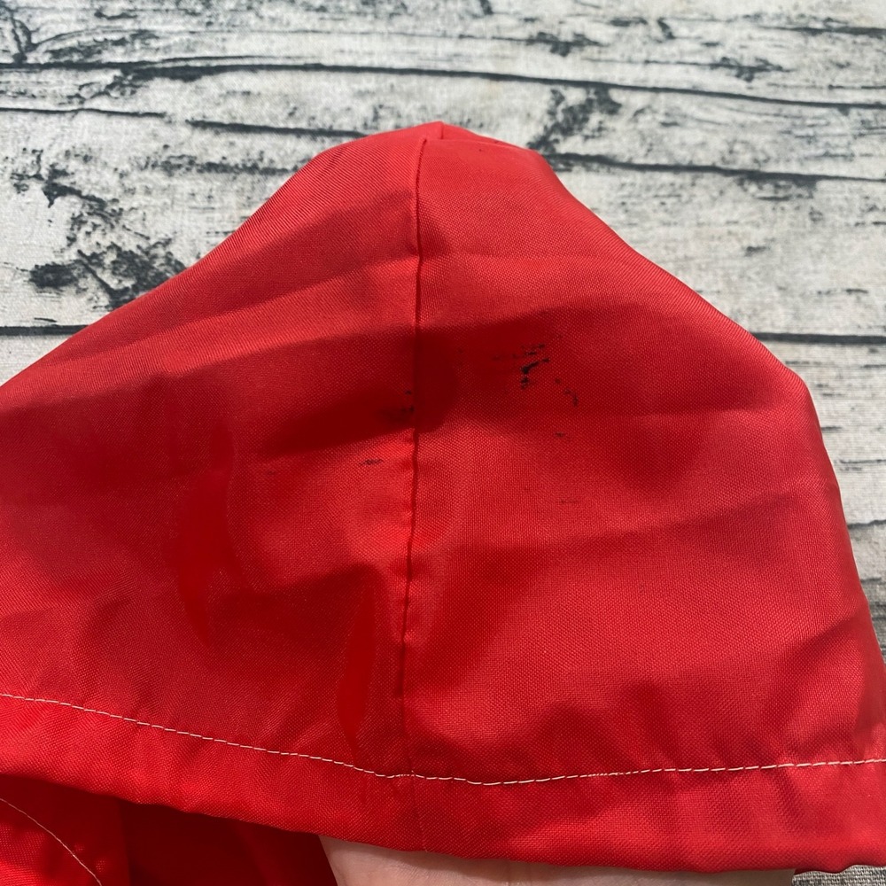 Cranbrook Vtg 50s 60s Hoodie Full Zip Windbreaker Jacket Red Nylon‎ Rockabilly - Picture 10 of 13